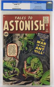 Copy of Tales to Astonish #27 (Jan. 1962), graded CHC 9.0, featuring the first appearance of the Ant-Man (estimate: $40,000-$60,000).