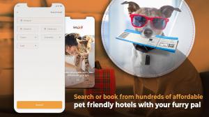 Search or book from hundreds of pet-friendly hotels and more with your furry pal!