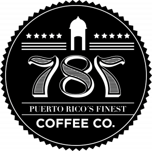 787 coffee shops logo located in new york and in puerto rico