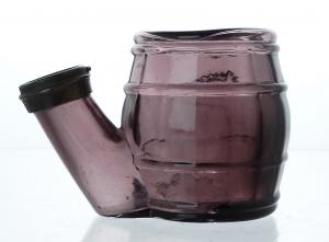 M100 staved barrel type teakettle inkwell, a beautiful amethyst in color (estimate: $2,000-$4,000).