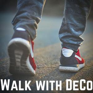 logo, foundation, charity, walk with deco, steps, walking