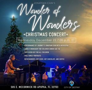 Jonathan Cain's Wonder Of Wonders Christmas Concert Dec. 22