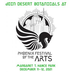 Phoenix Festival of the Arts Logo with information about 2021 Event