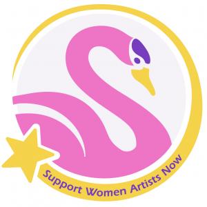 International SWANs logo (pink for women; gold for excellence; purple for a world in perfect balance)
