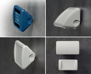 SMART-CONTROL plastic enclosures can be mounted on flat surfaces or in room corners