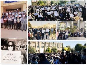 13.12.2021 - Today's protests took place despite efforts by the State Security Force (SSF), the plainclothes and Intelligence Ministry’s agents who attempted to prevent the teachers' gatherings and attacked them in several cities.