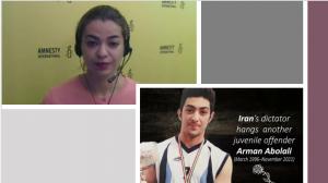  14/12/2021-Diana Eltahawy, Amnesty’s deputy director for the Middle East stated that Iran “suffers from a deepening human rights crisis, with hundreds of individuals on death row following unfair trials including those arrested as children.