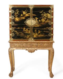 George I Chinoiserie decorated japanned cabinet on later stand ($27,500).
