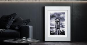 Photograph titled “Netherlands Carillon, Moonlight” by Daniel Horowitz