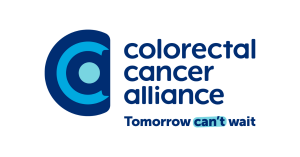 Colorectal Cancer Alliance logo. The logo is made up of two larger C's, and one large A, all of which are shades of blue and creatively overlapped. The full text of our name also appears as part of the logo.