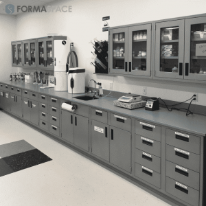 gray epoxy wet lab casework