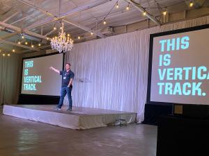 A1 Garage Door Service's Tommy Mello speaks at Vertical Track conference