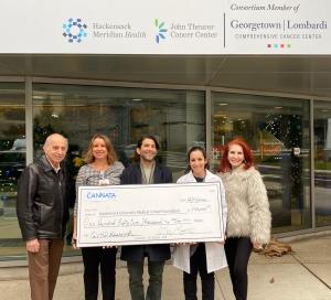 Pictured left to right: Frank Cannata, Nancy Kennedy, director of Development, John Theurer Cancer Center, Hackensack University Medical Center Foundation, CJ Cannata, Rachel Rosenstein, M.D. and Carol Cannata.