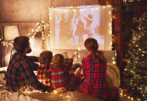 After a long day of holiday activities, it's always nice to relax with a good Christmas movie. Pop some popcorn and get ready for some festive family fun.