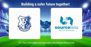 Sourceless Blockchain and F.C. Farul Constanta partnership 2021 logos