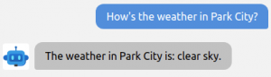 Webbook example displaying weather