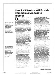 NSF with ANS - IBM and MCIMAIL with Merit Networks transforms Internet in 1990's