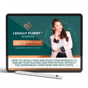 Legally Fluent Academy teaches onlinepreneurs, coaches and course creators how to deal with their business legalities to ensure global protection without the overwhelm, confusion and high costs.