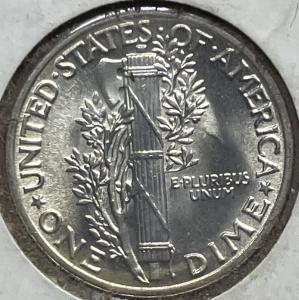 Four dimes saved were struck from the same dies and recovered from one mint state roll