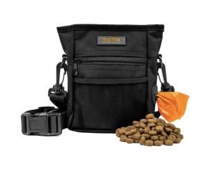 Mighty Paw's redesigned Dog Treat Pouch holds 2 cups of food and features a strong magnetic closure.