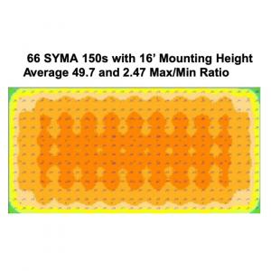 100 x 200 horse arena photometric with 66 SYMAs