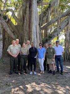Rep. Omphroy and leaders of the Florida Park Service and Florida State Parks Foundation.