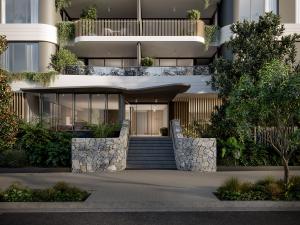 An artist render of the entry to Alouette Residences Newstead