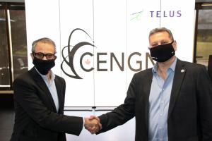 JC Fahmy, CEO at CENGN and Ibrahim Gedeon, Chief Technology Officer at TELUS Meet at Hub350