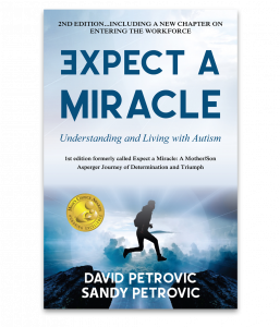 Front cover image of the book, "Expect a Miracle: Understanding and Living with Autism"