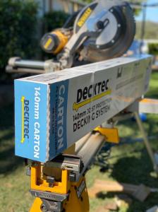 Photo of Decktec™ Product Packaging on a job site