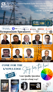 (CS)²AI  Online Symposium Control System Cyber Security for Energy-  Part 2: Electric Sector