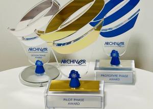 Arkivum's Design, Prototype and Pilot Phase ARCHIVER Award Trophies