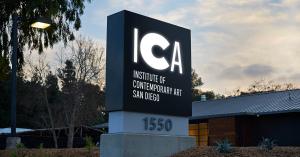 Signage Outside the Institute of Contemporary Art, San Diego. Logo Design by MiresBall.