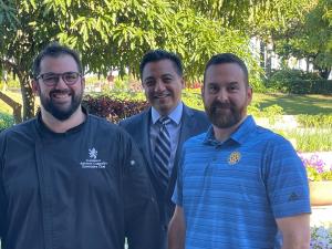 Executive Chef  Antonio Campolio, Assistant General Manager Daniel Salgado and Director of Golf Course Maintenance​ Joseph “Joe” Ramsey