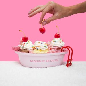 A Sprinkle Pool Sundae from the cafe at Museum of Ice Cream Austin