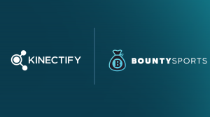 A graphic of the Kinectify and Bounty Sports logos side by side