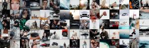 Grid of work by Logan Weaver