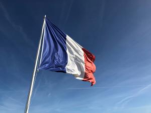 A French flag to represent celebrating Bastille Day and help illustrate that Kim Bartmann and the Bartmann group celebrate Bastille Day