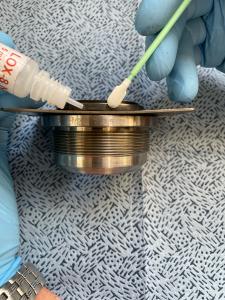 Solvent-free LOX-8 NF Oil is applied to seals inside pumps.