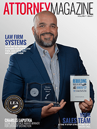 Charles Laputka on Cover of Attorney Magazine