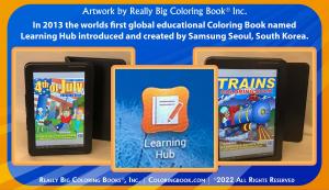 Samsung Galaxy tablets that debuted artwork from coloringbook.com around the world