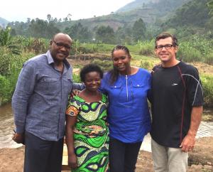 Joey O'Connor with Camille & Esther Ntoto of Africa New Day and Congo human rights hero, Rebecca Masika Katsuva.