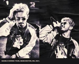 Photo of the Underground Rap Artist Dauble on Stage in Manchester, New Hampshire During Tour in 2021.