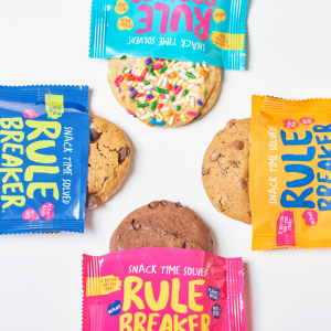 A certified woman-owned company, Rule Breaker Snacks offers better-for-you treats that break all the rules. Rule Breaker Snacks are delicious, wholesome, clean-ingredient snacks that are vegan, gluten-free, kosher, nut-free, non-GMO, and free from the top