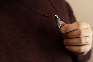 Thumbies Bar Elements Pendant with handprint personalization