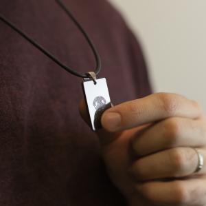 Thumbies Rectangle Elements Pendant with nose print personalization