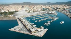 Aerial view of Marina San Andres in Malaga Spain
