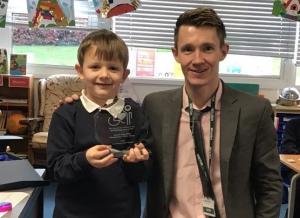 Jack Redgwell with the Chair of the Multi-School Council in Essex