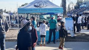 Drug Free Director Nathan Johnson Handing out Booklets