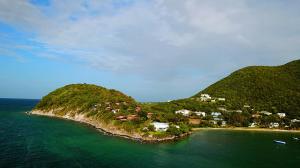 The Caribbean Sea laps the shore at Serentiy Cove - a perfect tranquil setting to enjoy all that nature has to offer